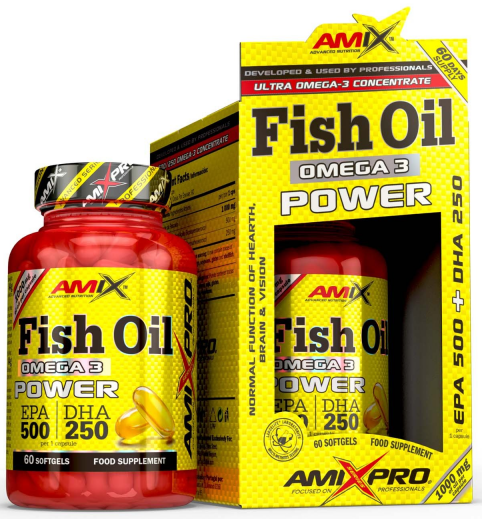 Omega 3 Amix Fish Oil Power 60 kapsler
