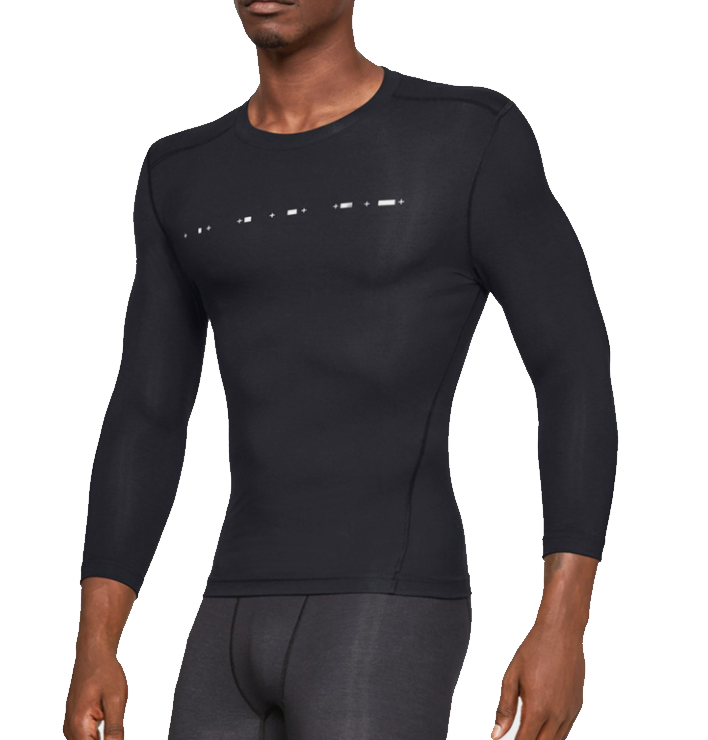 Langærmet T-shirt Under Armour Recovery Compression 3/4 Sleeve-BLK