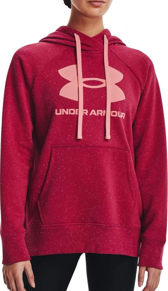 Sweatshirt med hætte Under Armour Rival Fleece Logo Hoodie-PNK