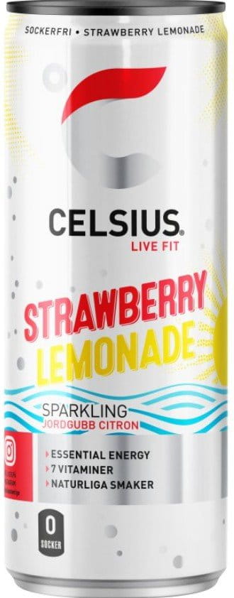 Power- og energidrikke Celsius Energy Drink Strawberry Lemonade 355ml
