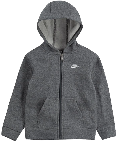 Sweatshirt med hætte Nike Club Fleece Hoodie Kids Grey