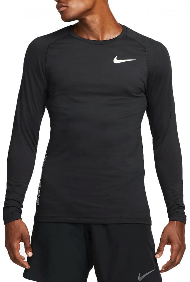Langærmet T-shirt Nike Pro Warm Sweatshirt Schwarz F010