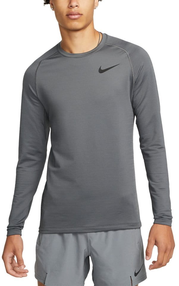 Langærmet T-shirt Nike Pro Warm Sweatshirt Grau Schwarz F068