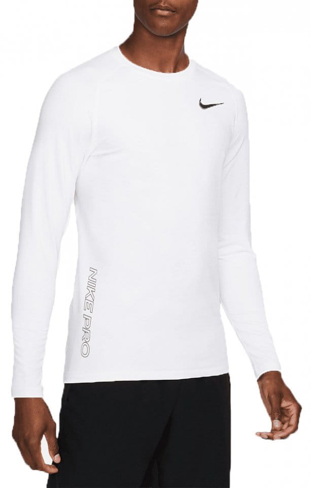 Langærmet T-shirt Nike Pro Warm Sweatshirt Weiss F100