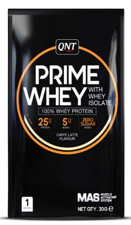 Proteinpulver QNT PRIME WHEY- 100 % Whey Isolate & Concentrate Blend 30 g Coffee Latte