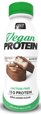 Proteindrikke og smoothies QNT VEGAN SHAKE (15 g protein & low sugar) Lactose free 310 ml Choco-coco