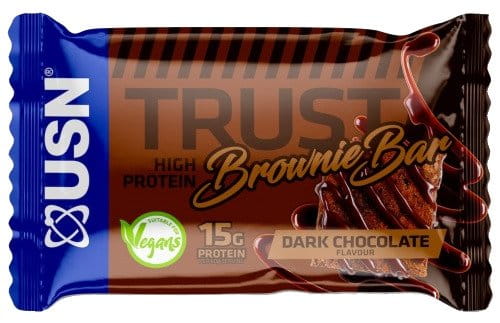 Vegansk proteinbar USN Trust 60g brownie mørk chokolade